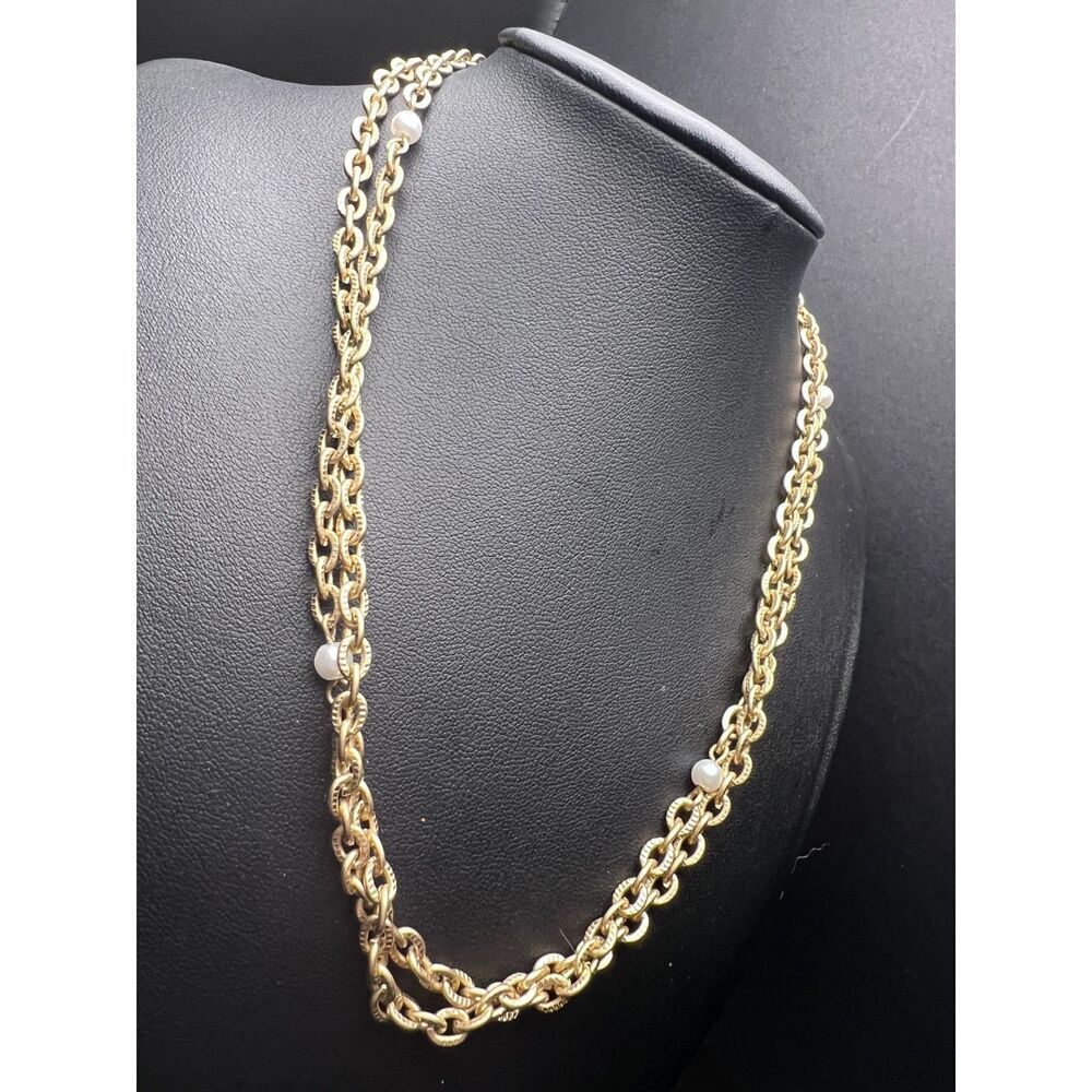 Lia Sophia Pearl Station Necklace - Picture 4 of 6